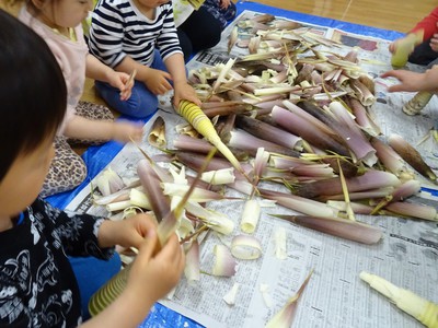 皮の山ができました。