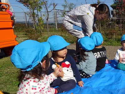 青空で気持ちいいね！